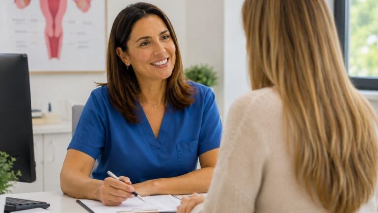 Consulta ginecológica entre una especialista y una paciente en Toledo